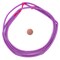 The Bead Chest Dark Magenta Vinyl Phono Record Beads 4mm Ghana African Purple Heishi 33 Inch Strand Handmade